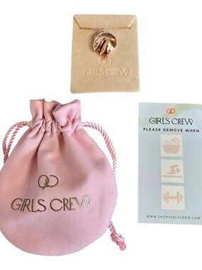 NEW! Girls Crew Fortune Cookie Locket Necklace 18K Rose Gold Plated